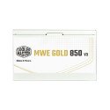 Fuente de Poder Cooler Master MWE 850W Blanca ATX 3.1 PFC Activo No Modular Fuente de Poder Cooler Master MWE 850W Blanca ATX 3.1 PFC Activo No Modular
