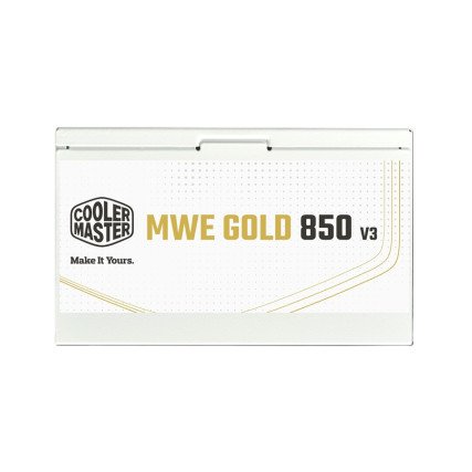 Fuente de Poder Cooler Master MWE 850W Blanca ATX 3.1 PFC Activo No Modular