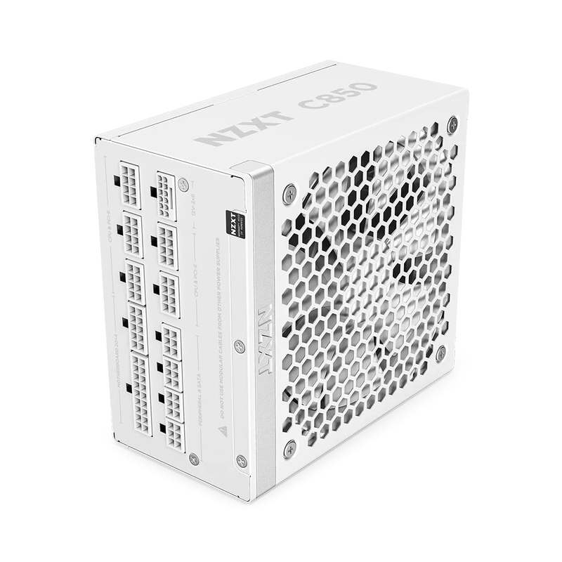 Fuente de Poder NZXT C850 850W 80 Plus Gold ATX 3.1 Full Modular Blanca Fuente de Poder NZXT C850 850W 80 Plus Gold ATX 3.1 Full Modular Blanca
