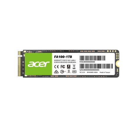 SSD Acer FA100 1TB M.2 NVMe PCIe, Hasta 3300MB/s