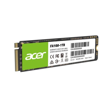 SSD Acer FA100 1TB M.2 NVMe PCIe, Hasta 3300MB/s