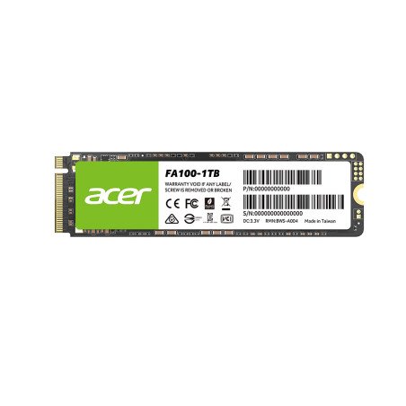 Unidad SSD Acer FA100 M.2 NVMe 1TB PCIe Gen3 x4 2280 3300 MB/s
