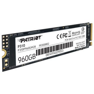SSD Patriot P310 960GB M.2 NVMe PCIe 3.0 x4 2280 Alta Velocidad P310P960GM28