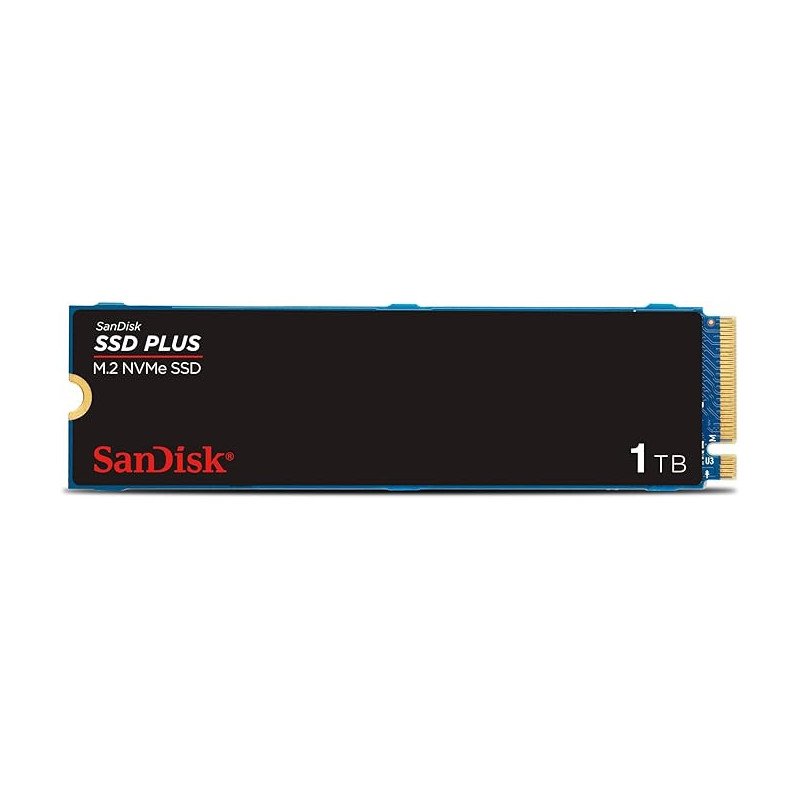 Unidad SSD SanDisk Plus NVMe M.2 1TB PCIe Gen 3.0  Hasta 3,200 MB/s