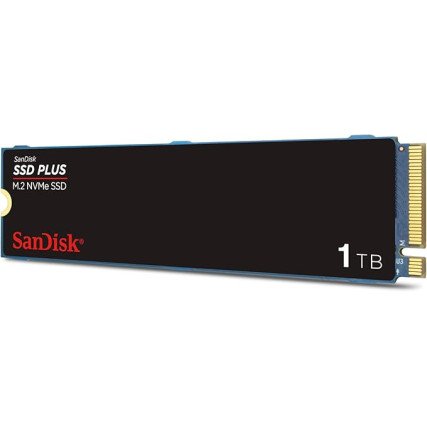 Unidad SSD SanDisk Plus NVMe M.2 1TB PCIe Gen 3.0  Hasta 3,200 MB/s