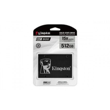 Unidad SSD Kingston KC600 512GB SATA III 2.5" 3D NAND TLC, SKC600/512G