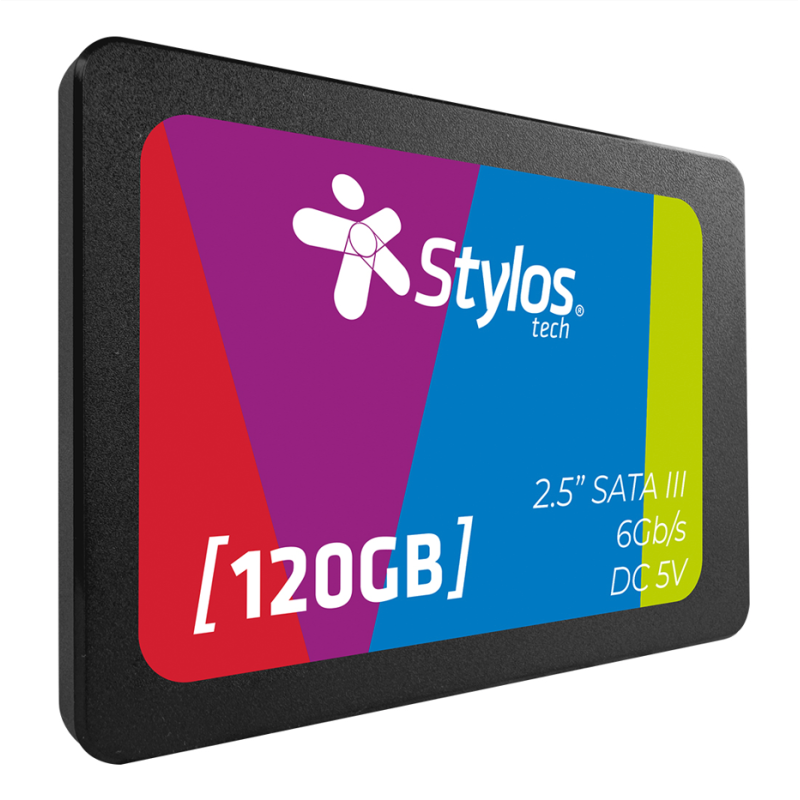 Unidad SSD Stylos 120GB 2.5" SATA III 7 mm Negro (STMSSD1B)