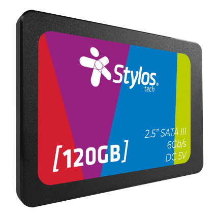 Unidad SSD Stylos 120GB 2.5" SATA III 7 mm Negro (STMSSD1B)