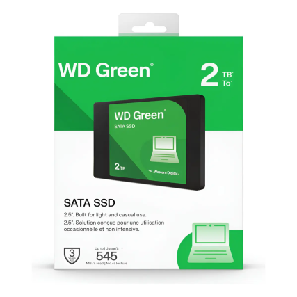 Unidad SSD WD Green 2TB 2.5" SATA III 6Gb/s 3D NAND WDS200T5G0A