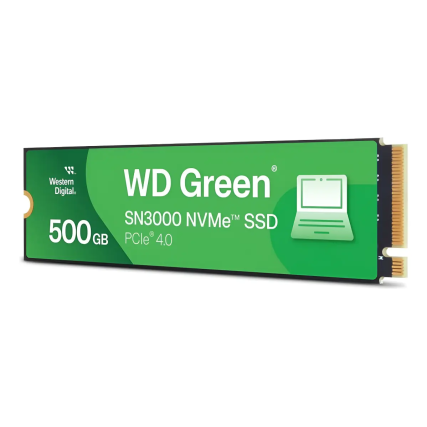 Unidad SSD WD Green SN3000 500GB M.2 NVMe PCIe 4.0 x4 WDS500G4G0E