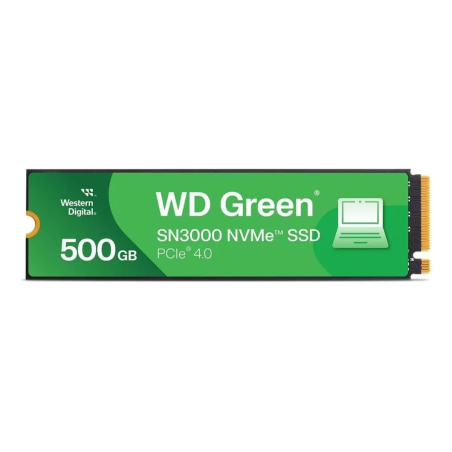 Unidad SSD WD Green SN3000 500GB M.2 NVMe PCIe 4.0 x4 WDS500G4G0E