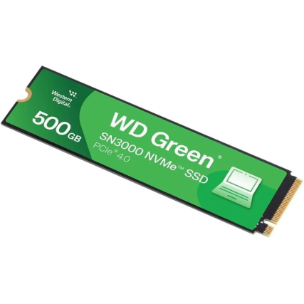 Unidad SSD WD Green SN3000 500GB M.2 NVMe PCIe 4.0 x4 WDS500G4G0E