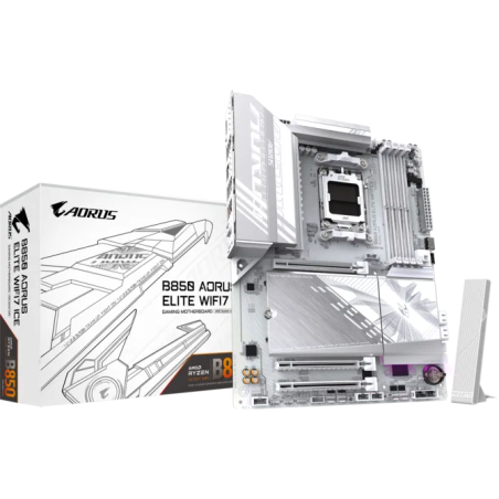 Motherboard Gigabyte B850 A ELITE WF7 ICE Socket AM5 ATX DDR5 WiFi 7 Bluetooth DisplayPort