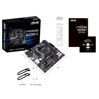 Motherboard ASUS PRIME A520M-K Socket AM4 Micro-ATX, DDR4, PCIe 3.0