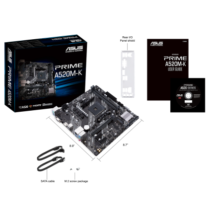 Motherboard ASUS PRIME A520M-K Socket AM4 Micro-ATX, DDR4, PCIe 3.0