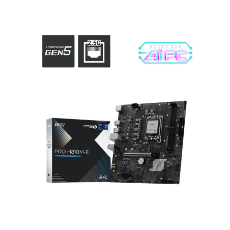 Motherboard MSI PRO H810M-E Socket LGA 1851 Micro-ATX,  DDR5, 6400MHz