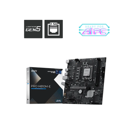 Motherboard MSI PRO H810M-E Socket LGA 1851 Micro-ATX,  DDR5, 6400MHz
