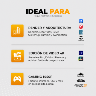 Venti - Ryzen 5 9600X, RTX 5070 12GB, 16GB RAM DDR5, 1TB M.2 NVME, Wifi 6, BT, Enfriamiento Líquido de 240mm
