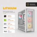 Lithium - Ryzen 9 9900X 3D, RTX 2000 16GB, 64GB RAM DDR5, 2TB M.2 NVME, Wifi 6E, BT, Enfriamiento Líquido de 360mm