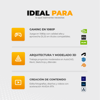 PC Gamer Flat – Ryzen 7 5700, RTX 5050 8GB, 16GB DDR4, SSD NVMe 1TB, Enfriamiento por Aire 120mm