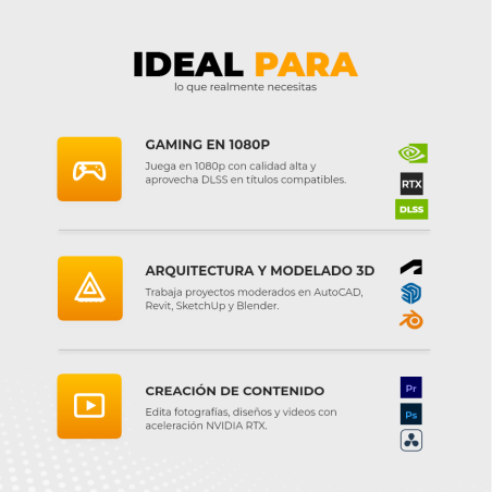 PC Gamer Flat – Ryzen 7 5700, RTX 5050 8GB, 16GB DDR4, SSD NVMe 1TB, Enfriamiento por Aire 120mm