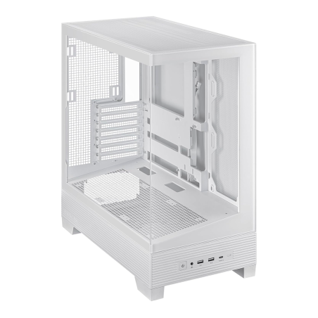 Gabinete ASUS A31 TG White M-ATX Blanco con Cristal Templado y 2x USB-C / Sin Ventiladores
