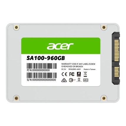 SSD Acer SA100 960GB SATA III 2.5" Unidad de Estado Sólido para PC y Laptop