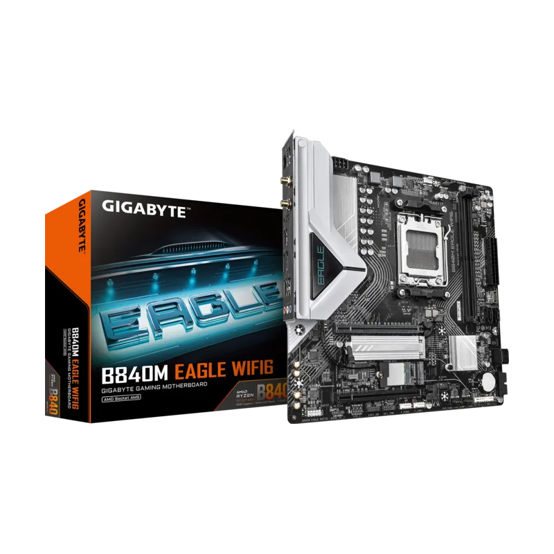 Tarjeta Madre Gigabyte B840M EAGLE WIFI6 Micro-ATX AMD AM5 DDR5 PCIe 4.0