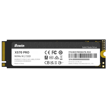 SSD M.2 NVMe Biwin X570 PRO 1TB PCIe Gen4 con 1GB DRAM de Alto Rendimiento