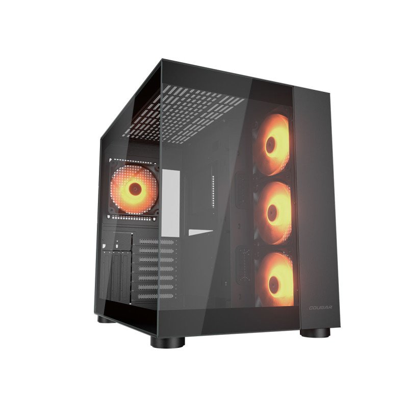 Gabinete Gamer COUGAR FV150 RGB Mid Tower Dual Chamber ATX/Micro-ATX/Mini-ITX Negro