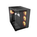 Gabinete Gamer COUGAR FV150 RGB Mid Tower Dual Chamber ATX/Micro-ATX/Mini-ITX Negro