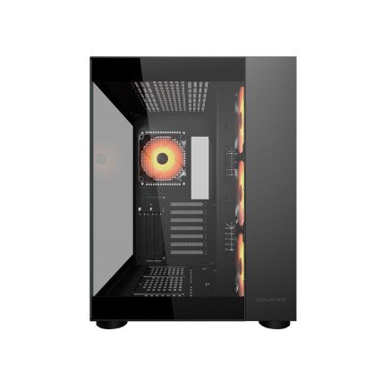 Gabinete Gamer COUGAR FV150 RGB Mid Tower Dual Chamber ATX/Micro-ATX/Mini-ITX Negro