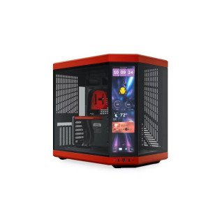 Gabinete HYTE Y70 Touch Infinite Mid Tower Negro/Rojo con Pantalla Touch 14.9" 2.5K