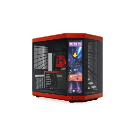 Gabinete HYTE Y70 Touch Infinite Mid Tower Negro/Rojo con Pantalla Touch 14.9" 2.5K