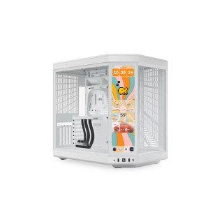 Gabinete HYTE Y70 Touch Infinite Mid Tower Snow White con Pantalla Touch 14.9" 2.5K