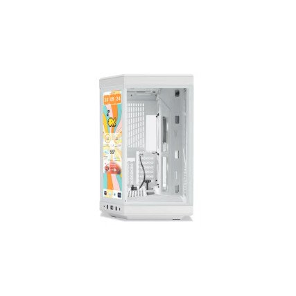 Gabinete HYTE Y70 Touch Infinite Mid Tower Snow White con Pantalla Touch 14.9" 2.5K