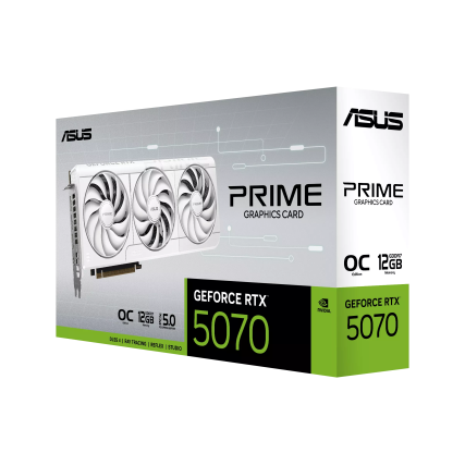 Tarjeta de Video ASUS Prime GeForce RTX 5070 OC 12GB GDDR7 White PCIe 5.0