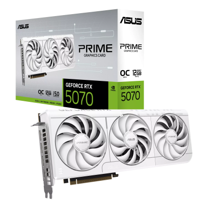Tarjeta de Video ASUS Prime GeForce RTX 5070 OC 12GB GDDR7 White PCIe 5.0