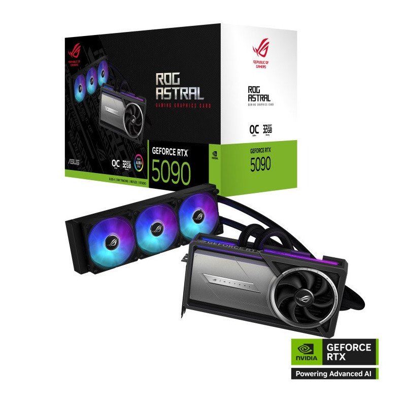 Tarjeta de Video ASUS ROG Astral LC GeForce RTX 5090 OC 32GB GDDR7 PCIe 5.0