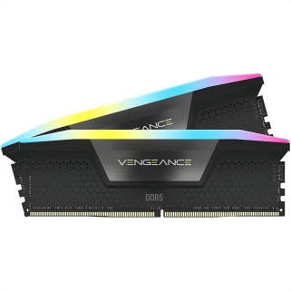 Memoria RAM Corsair Vengeance RGB DDR5 32GB 5200MHz (2x16GB) Negro