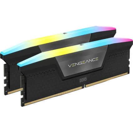Memoria RAM Corsair Vengeance RGB DDR5 32GB 5200MHz (2x16GB) Negro