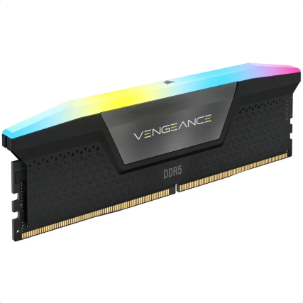 Memoria RAM Corsair Vengeance RGB DDR5 32GB 5200MHz (2x16GB) Negro