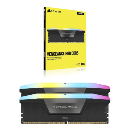 Memoria RAM Corsair Vengeance RGB DDR5 32GB 5200MHz (2x16GB) Negro