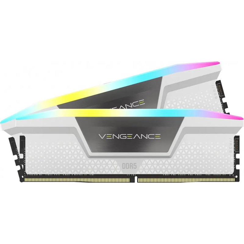 Memoria RAM Corsair Vengeance RGB DDR5 32GB 5200MHz (2x16GB) Blanco