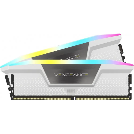Memoria RAM Corsair Vengeance RGB DDR5 32GB 5200MHz (2x16GB) Blanco
