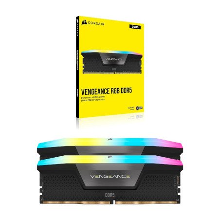 Memoria RAM Corsair Vengeance RGB DDR5 32GB (2x16GB) 6000MHz CL30 Negra