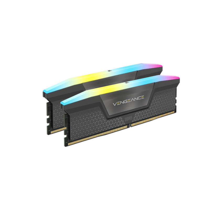 Memoria RAM Corsair Vengeance RGB DDR5 32GB (2x16GB) 6000MT/s Gris