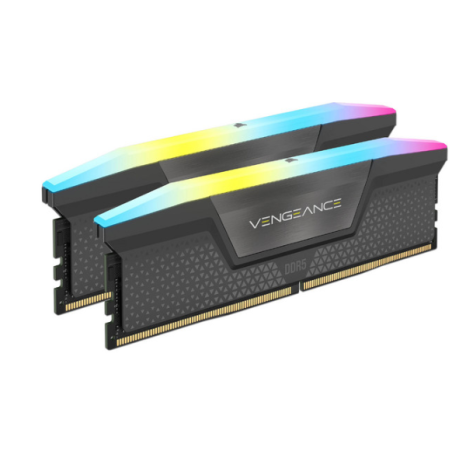 Memoria RAM Corsair Vengeance RGB DDR5 32GB (2x16GB) 6000MT/s Gris