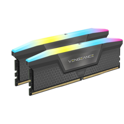 Memoria RAM Corsair Vengeance RGB DDR5 32GB (2x16GB) 6000MT/s Gris