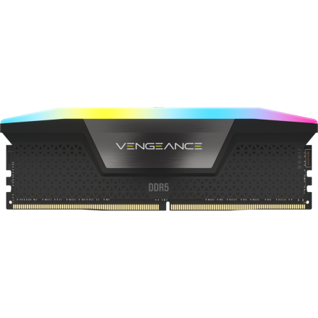 Memoria RAM Corsair Vengeance RGB DDR5 48GB (2x24GB) 5200MT/s 1.25V Negra
